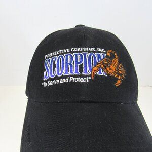 Scorpion Protective Coatings Inc Men's Black Adjustable Strap Back Cap Hat